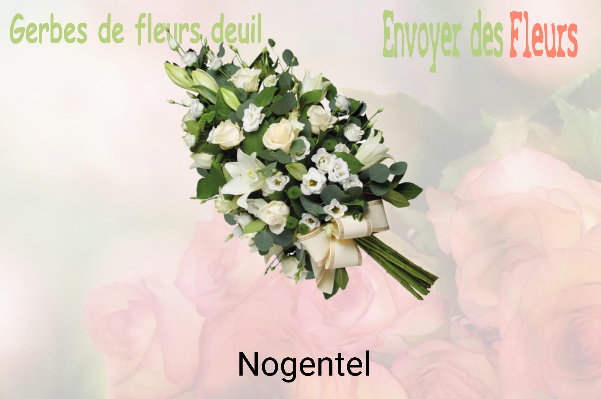 Gerbe de fleurs de deuil livrée à Nogentel